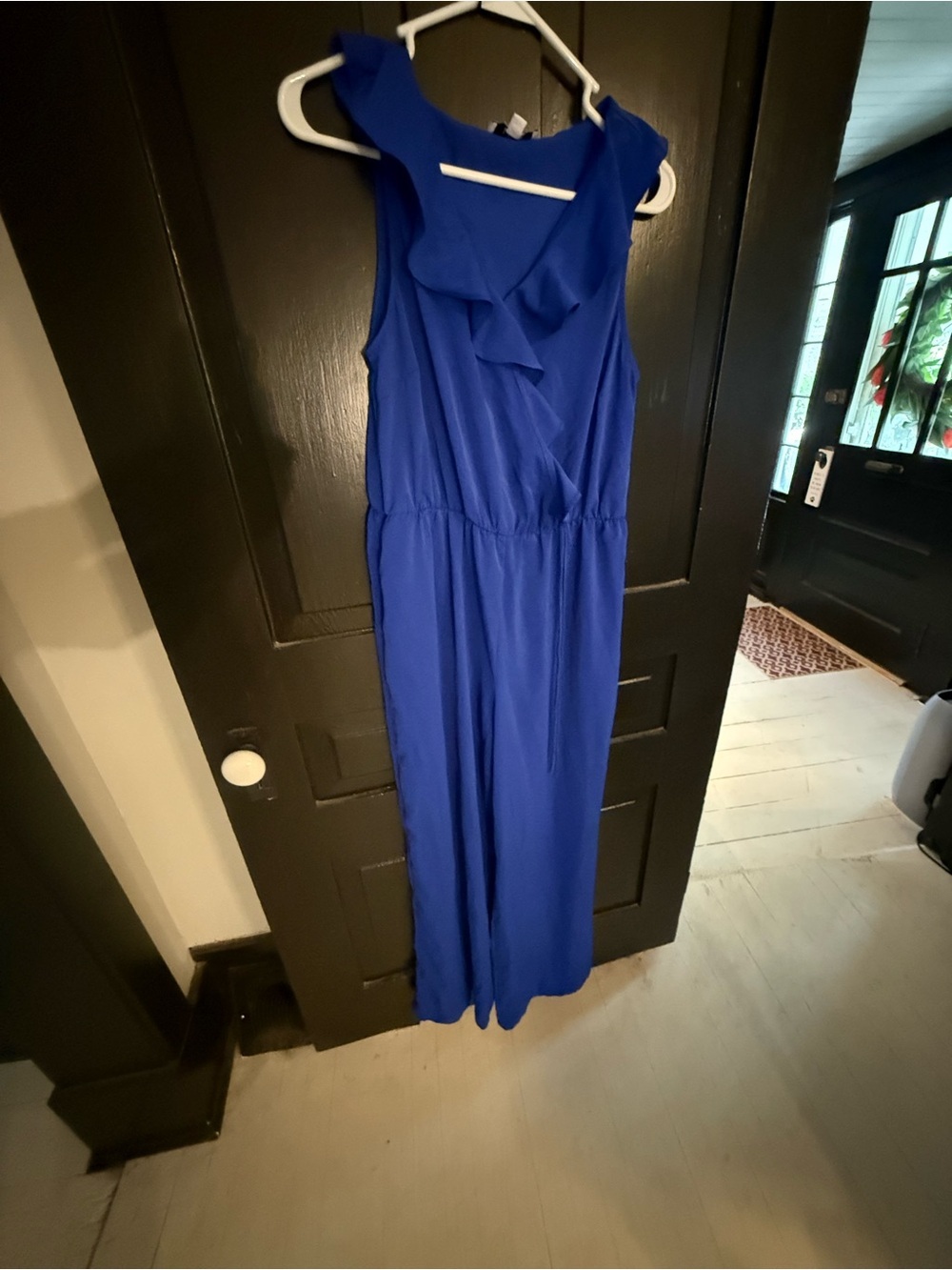 Love Royal Blue Maxi Dress with Ruffle Neck